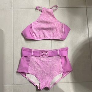 Victoria’s Secret sport glam top and bottom berry gelato print